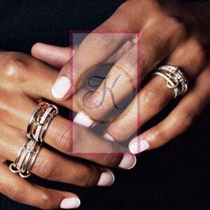 Saturn Triple Stack Pave Crystals & Gold Plated Stainless Steel Goddess Ring✨